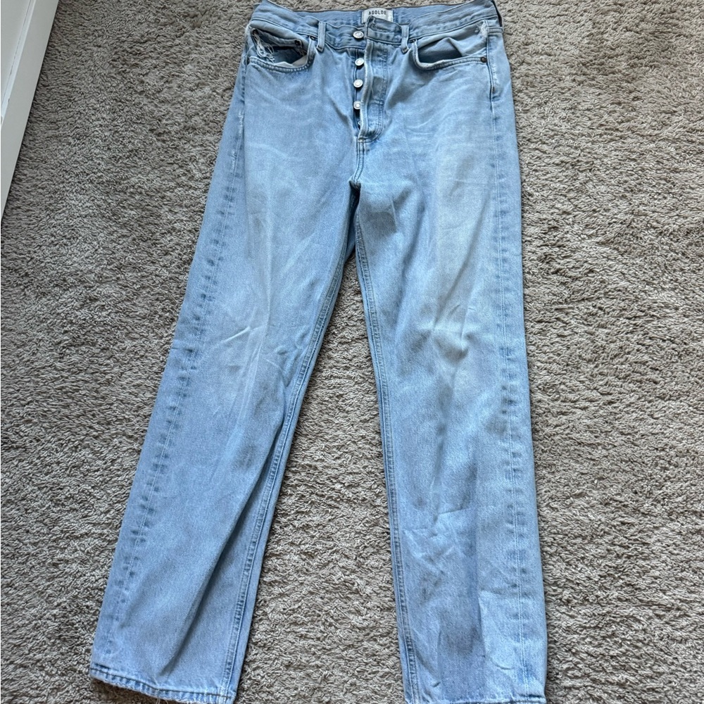 Agolde Light Blue Straight Leg Jeans
